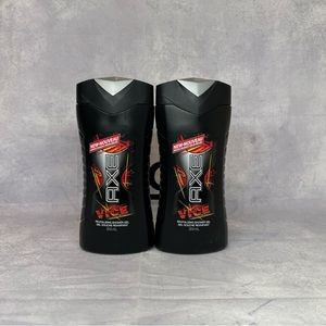 2 X Axe Vice Red Sho wer Gel Body W ash Sh ower Ge l 12 oz